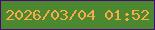 文字の大きさ：4、枠の色：4a077a、背景の色：4c882f、文字の色：faa94b 無料ブログパーツのブログ時計