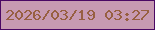 文字の大きさ：5、枠の色：4a0864、背景の色：c79ab2、文字の色：975f41 無料ブログパーツのブログ時計