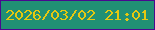 文字の大きさ：1、枠の色：4a088f、背景の色：219074、文字の色：e6c810 無料ブログパーツのブログ時計