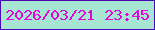 文字の大きさ：3、枠の色：4a08b5、背景の色：a7e6d2、文字の色：e304da 無料ブログパーツのブログ時計