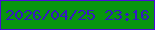 文字の大きさ：3、枠の色：4a0bd8、背景の色：08950f、文字の色：3517c3 無料ブログパーツのブログ時計