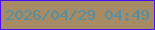 文字の大きさ：2、枠の色：4a0cff、背景の色：a68b64、文字の色：548fa6 無料ブログパーツのブログ時計
