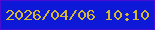 文字の大きさ：3、枠の色：4a0dd4、背景の色：0e19d7、文字の色：d3b933 無料ブログパーツのブログ時計