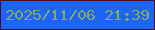 文字の大きさ：1、枠の色：4a0f25、背景の色：1c65f5、文字の色：83ac61 無料ブログパーツのブログ時計