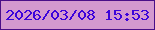 文字の大きさ：5、枠の色：4a0f88、背景の色：d499cf、文字の色：3c04da 無料ブログパーツのブログ時計