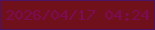 文字の大きさ：3、枠の色：4a1363、背景の色：6f101b、文字の色：7e0956 無料ブログパーツのブログ時計