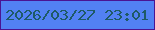 文字の大きさ：4、枠の色：4a1493、背景の色：5281f3、文字の色：1e5a67 無料ブログパーツのブログ時計