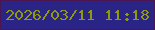 文字の大きさ：2、枠の色：4a1753、背景の色：2b2487、文字の色：90980c 無料ブログパーツのブログ時計