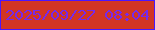 文字の大きさ：2、枠の色：4a17fe、背景の色：d23524、文字の色：7629eb 無料ブログパーツのブログ時計