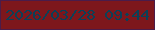 文字の大きさ：2、枠の色：4a1c4a、背景の色：7d171c、文字の色：0b4057 無料ブログパーツのブログ時計