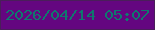 文字の大きさ：2、枠の色：4a1e5a、背景の色：640680、文字の色：0f786e 無料ブログパーツのブログ時計