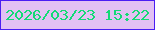 文字の大きさ：1、枠の色：4a1ef3、背景の色：e2c1f3、文字の色：14da76 無料ブログパーツのブログ時計