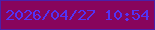 文字の大きさ：2、枠の色：4a20aa、背景の色：88045c、文字の色：5432f5 無料ブログパーツのブログ時計