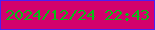 文字の大きさ：1、枠の色：4a20f4、背景の色：d3016d、文字の色：07bc16 無料ブログパーツのブログ時計