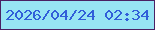 文字の大きさ：4、枠の色：4a2164、背景の色：97e5f4、文字の色：315fd9 無料ブログパーツのブログ時計