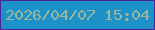文字の大きさ：2、枠の色：4a229a、背景の色：1c92c9、文字の色：9db69b 無料ブログパーツのブログ時計