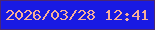 文字の大きさ：3、枠の色：4a2774、背景の色：191ae3、文字の色：f7af98 無料ブログパーツのブログ時計