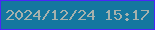 文字の大きさ：2、枠の色：4a27f7、背景の色：14779f、文字の色：a5b1ad 無料ブログパーツのブログ時計