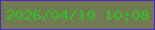 文字の大きさ：3、枠の色：4a28bd、背景の色：717a52、文字の色：2fc31d 無料ブログパーツのブログ時計