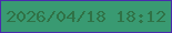 文字の大きさ：3、枠の色：4a2aae、背景の色：399a72、文字の色：307246 無料ブログパーツのブログ時計