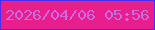 文字の大きさ：4、枠の色：4a2cf3、背景の色：e91d8b、文字の色：c96de5 無料ブログパーツのブログ時計