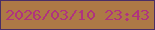 文字の大きさ：4、枠の色：4a2e66、背景の色：ad7946、文字の色：b0337e 無料ブログパーツのブログ時計