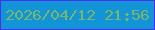 文字の大きさ：2、枠の色：4a2ef3、背景の色：1195d6、文字の色：78b56e 無料ブログパーツのブログ時計