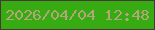 文字の大きさ：3、枠の色：4a3739、背景の色：37ac12、文字の色：b3a67a 無料ブログパーツのブログ時計