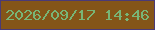 文字の大きさ：5、枠の色：4a3a77、背景の色：845518、文字の色：78b576 無料ブログパーツのブログ時計