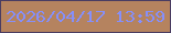 文字の大きさ：3、枠の色：4a3d62、背景の色：b5835f、文字の色：868ffa 無料ブログパーツのブログ時計