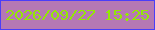 文字の大きさ：2、枠の色：4a3df9、背景の色：b578b4、文字の色：93e804 無料ブログパーツのブログ時計