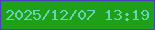 文字の大きさ：1、枠の色：4a40be、背景の色：1ea019、文字の色：67d4b7 無料ブログパーツのブログ時計