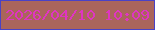 文字の大きさ：4、枠の色：4a42c6、背景の色：aa655c、文字の色：df35c2 無料ブログパーツのブログ時計