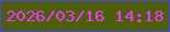 文字の大きさ：1、枠の色：4a42ee、背景の色：4d5e0c、文字の色：eb37f7 無料ブログパーツのブログ時計