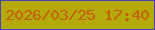 文字の大きさ：4、枠の色：4a44b7、背景の色：b5aa0b、文字の色：c2600a 無料ブログパーツのブログ時計