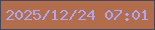 文字の大きさ：5、枠の色：4a465a、背景の色：b26d4d、文字の色：afa6ef 無料ブログパーツのブログ時計