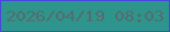 文字の大きさ：3、枠の色：4a46dd、背景の色：2d958b、文字の色：566b70 無料ブログパーツのブログ時計