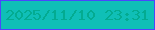 文字の大きさ：3、枠の色：4a46fd、背景の色：0fbfb7、文字の色：03ab91 無料ブログパーツのブログ時計
