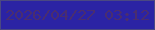 文字の大きさ：5、枠の色：4a4882、背景の色：2b23a4、文字の色：492d70 無料ブログパーツのブログ時計