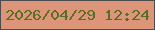 文字の大きさ：4、枠の色：4a4c4f、背景の色：dc9578、文字の色：596d27 無料ブログパーツのブログ時計