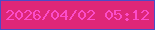 文字の大きさ：4、枠の色：4a4cc6、背景の色：de2678、文字の色：fb4cca 無料ブログパーツのブログ時計