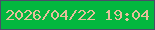 文字の大きさ：1、枠の色：4a4d69、背景の色：03b73f、文字の色：e5bf9b 無料ブログパーツのブログ時計