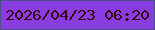 文字の大きさ：1、枠の色：4a4f87、背景の色：883de0、文字の色：420212 無料ブログパーツのブログ時計