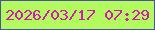 文字の大きさ：1、枠の色：4a519f、背景の色：b2fa5d、文字の色：d01ab2 無料ブログパーツのブログ時計