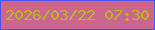 文字の大きさ：1、枠の色：4a51f7、背景の色：cb668e、文字の色：b6b817 無料ブログパーツのブログ時計