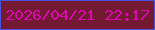 文字の大きさ：2、枠の色：4a52e0、背景の色：731931、文字の色：dd07b4 無料ブログパーツのブログ時計