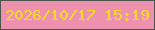 文字の大きさ：2、枠の色：4a544a、背景の色：ed91af、文字の色：f6dc26 無料ブログパーツのブログ時計