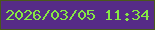 文字の大きさ：3、枠の色：4a581b、背景の色：562b87、文字の色：86e744 無料ブログパーツのブログ時計