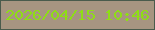 文字の大きさ：5、枠の色：4a5b4c、背景の色：a79581、文字の色：8ede15 無料ブログパーツのブログ時計