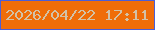文字の大きさ：3、枠の色：4a5ed7、背景の色：ef6d09、文字の色：d3c2a7 無料ブログパーツのブログ時計